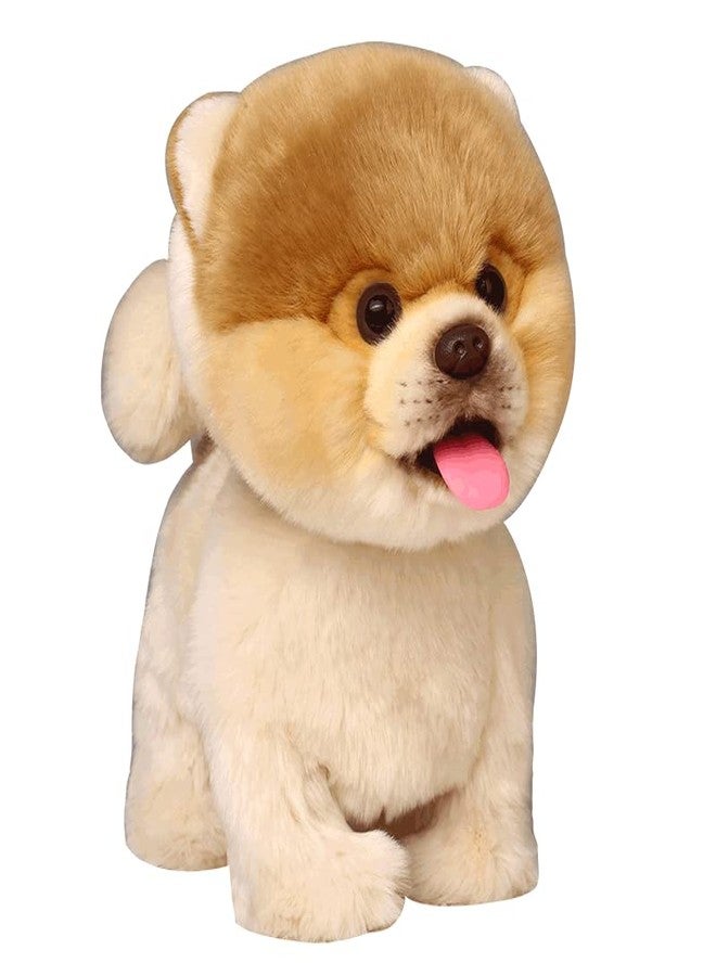 CU-MATE Interactive Dog Stuffed Animal Electronic Plush Pomeranian Simulation Puppy Realistic Toy Like-Real Robotic Nodding Barking Wagging Tail Present Pet for Toddler Boys - Image 1